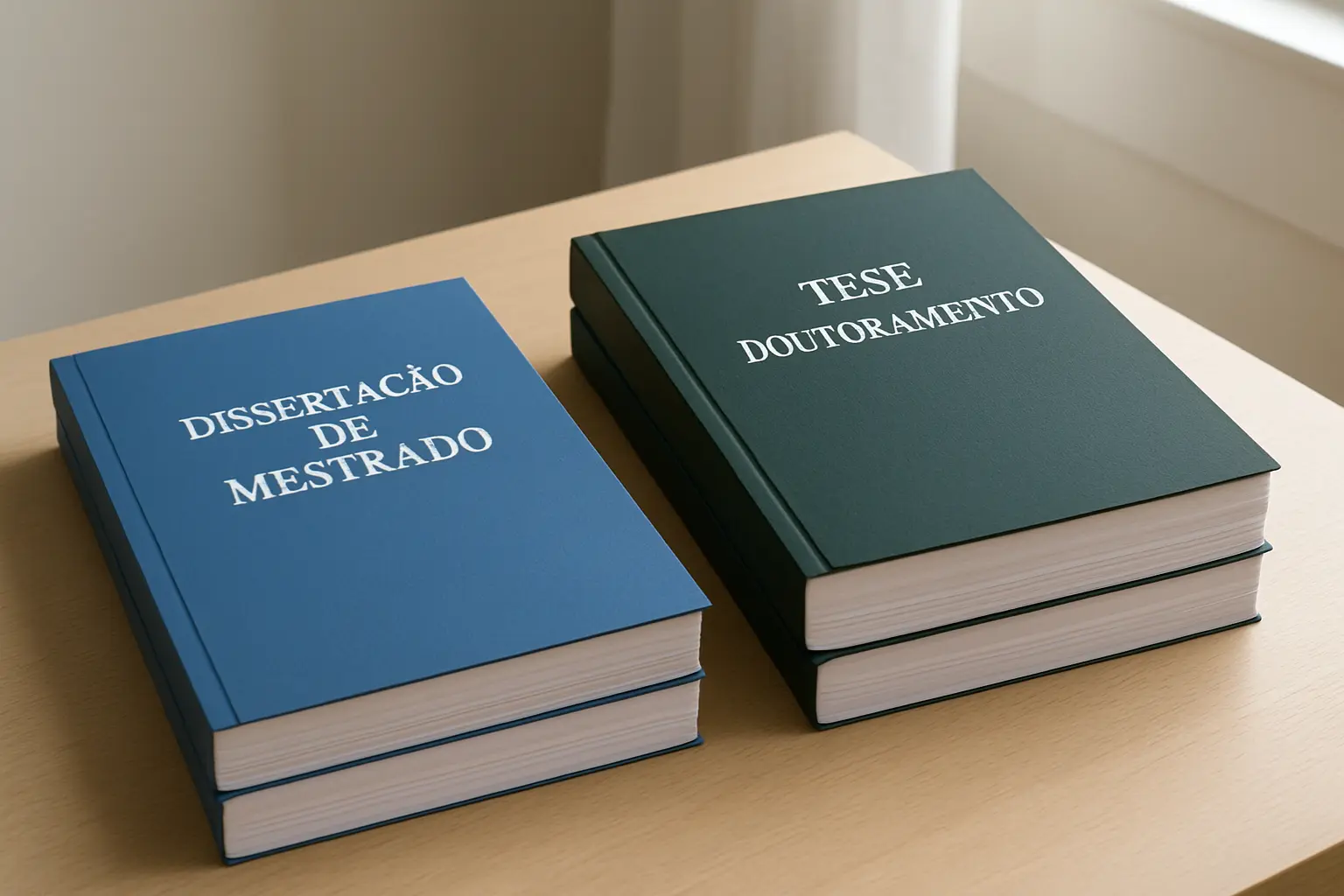 Comparação entre tese de doutoramento e dissertação de mestrado no sistema de ensino superior português